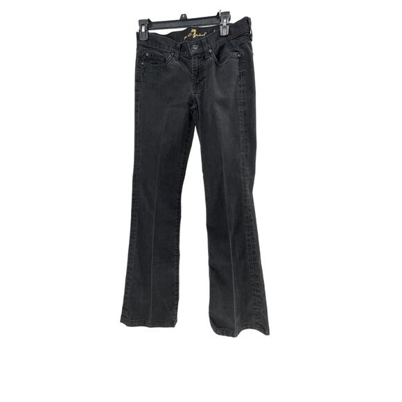 7FAM 7 For All Mankind Black Wash Denim Bootcut Jeans Women's Size 27 - Picture 2 of 8